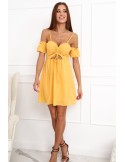 Honey dress with thin straps 1018 - Online store - Boutique